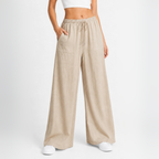 Pantalón con cordón en la cintura fresco holgado Viena