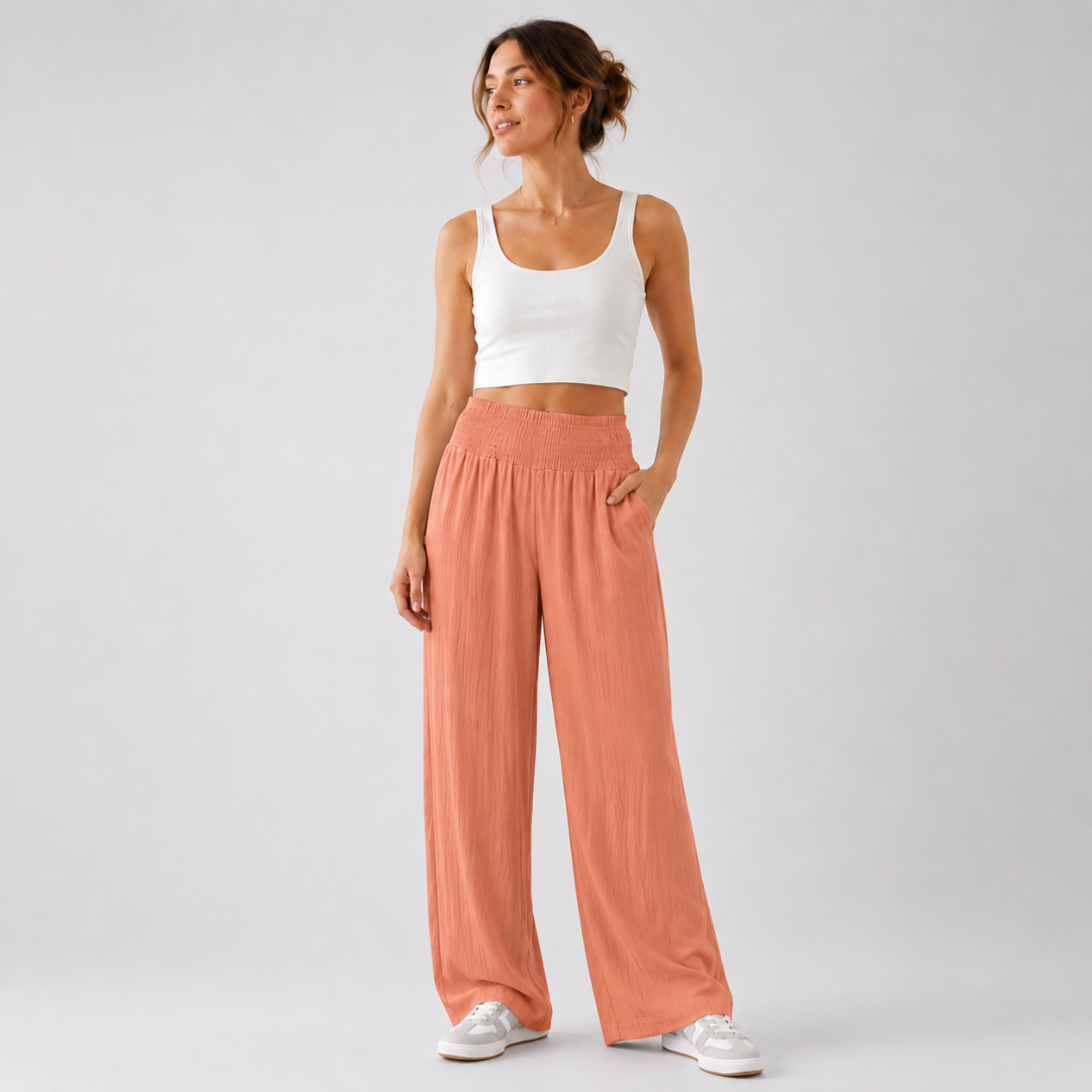 Pantalón Viviana Palazzo Pretina Elasticada Viena