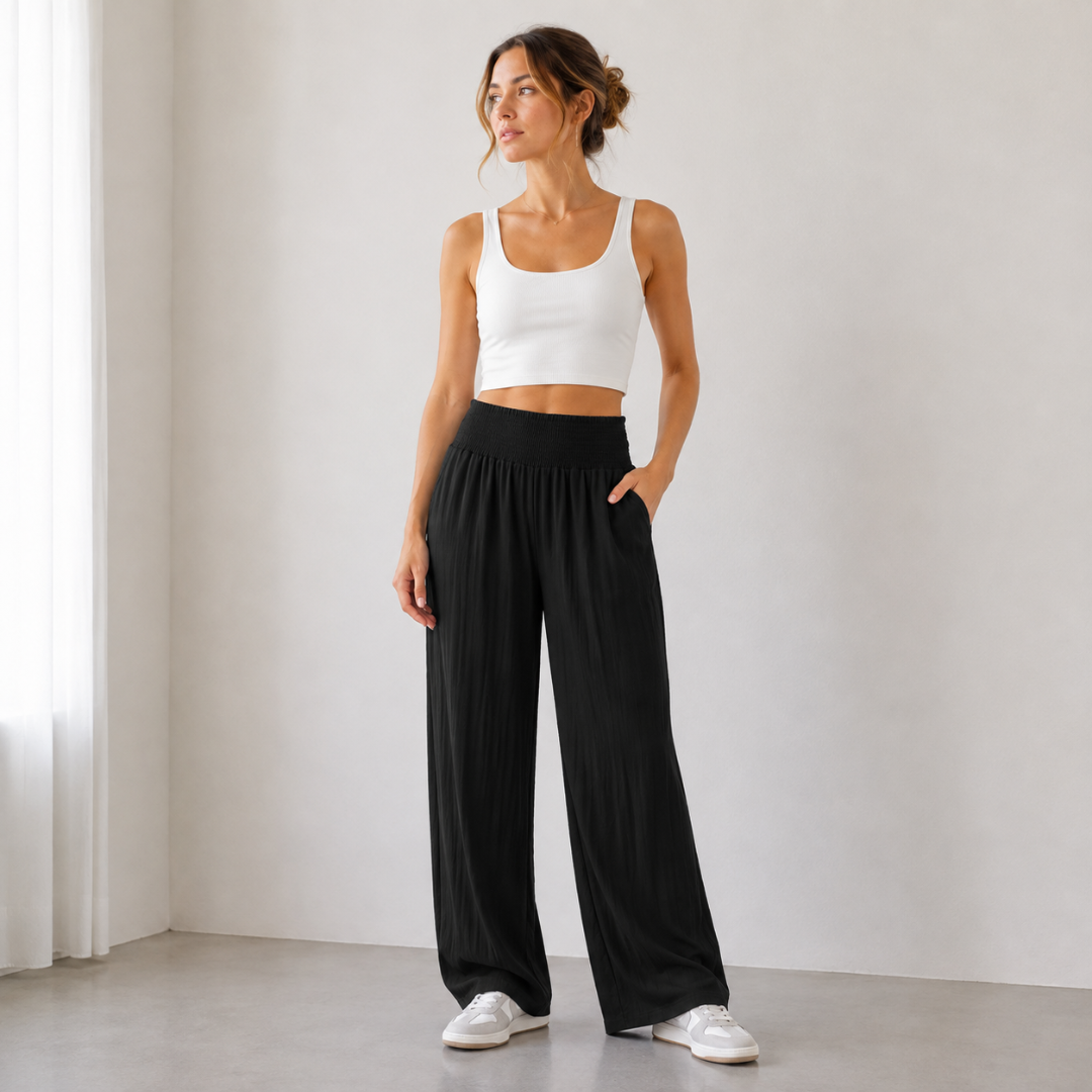 Pantalón Viviana Palazzo Pretina Elasticada Viena