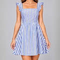 Vestido a rayas con lazo romántico Love