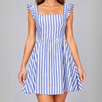 Vestido a rayas con lazo romántico Love