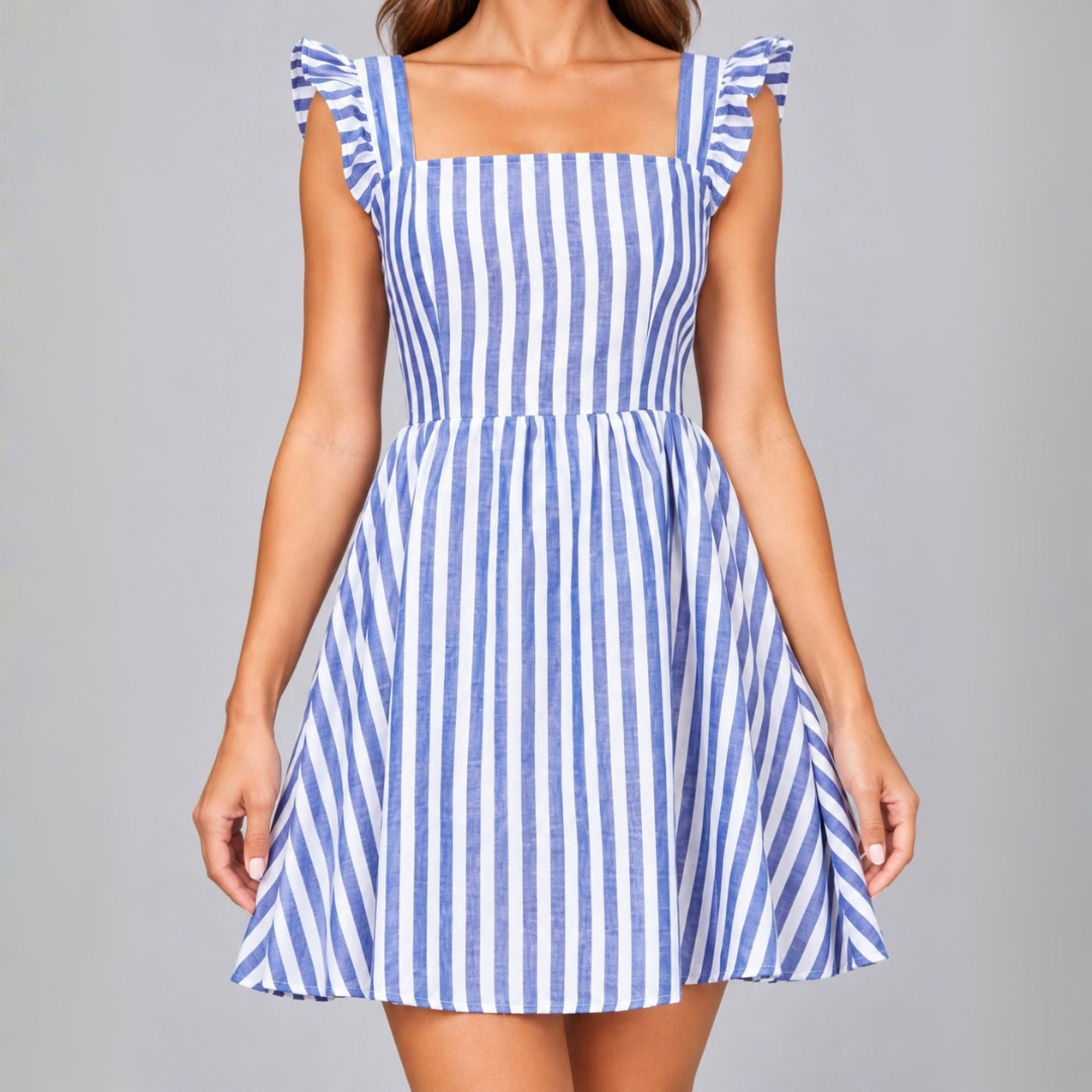 Vestido a rayas con lazo romántico Love