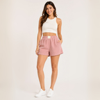 Short Corduroy Casual con Bolsillos