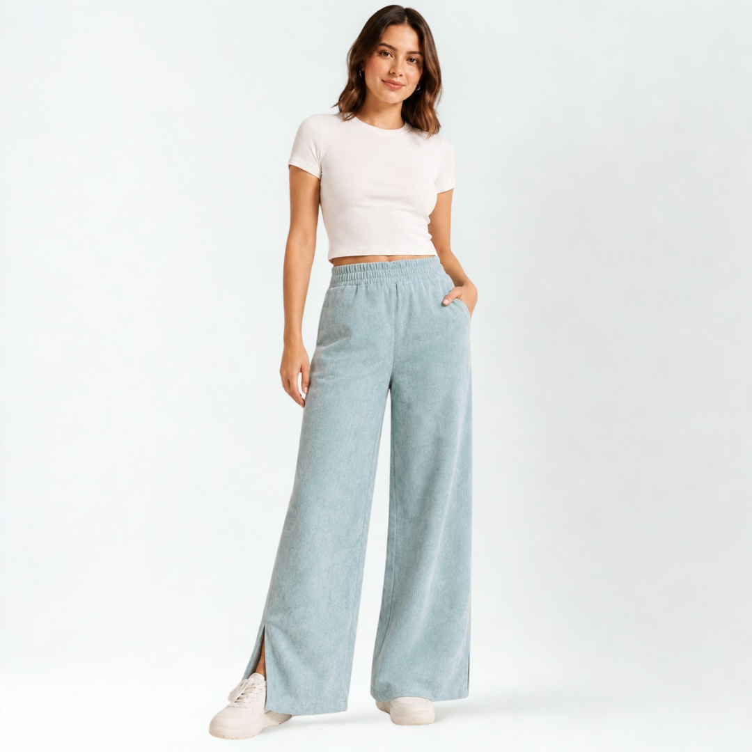 Pantalón Corduroy con Abertura