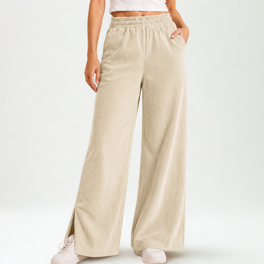 Pantalón Corduroy con Abertura