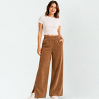 Pantalón Corduroy con Abertura