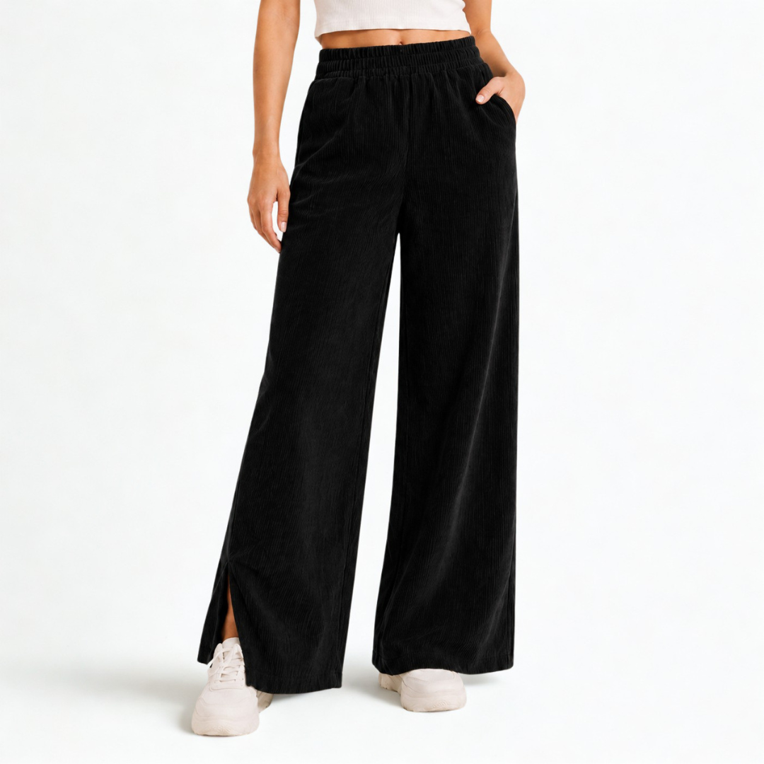 Pantalón Corduroy con Abertura