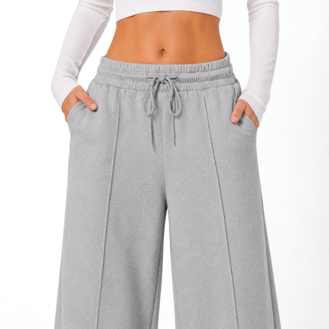 Pantalón Palazzo de Franela Ajustable Mujer