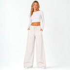 Pantalón Palazzo de Franela Ajustable Mujer