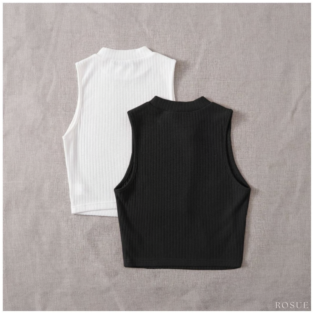 Polos básicos Top RIB Americano Pack x2