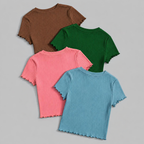 Polos Basicos Rib top Manga Urbion Rib Pack x4