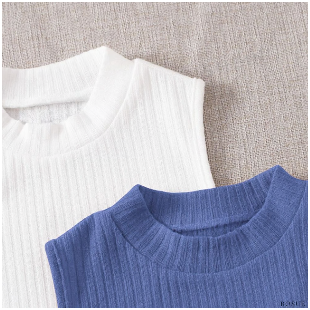 Polos básicos Top RIB Americano Pack x2