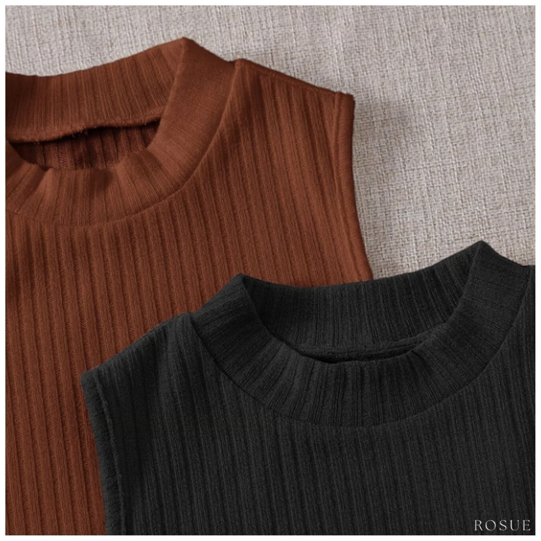 Polos básicos Top RIB Americano Pack x2