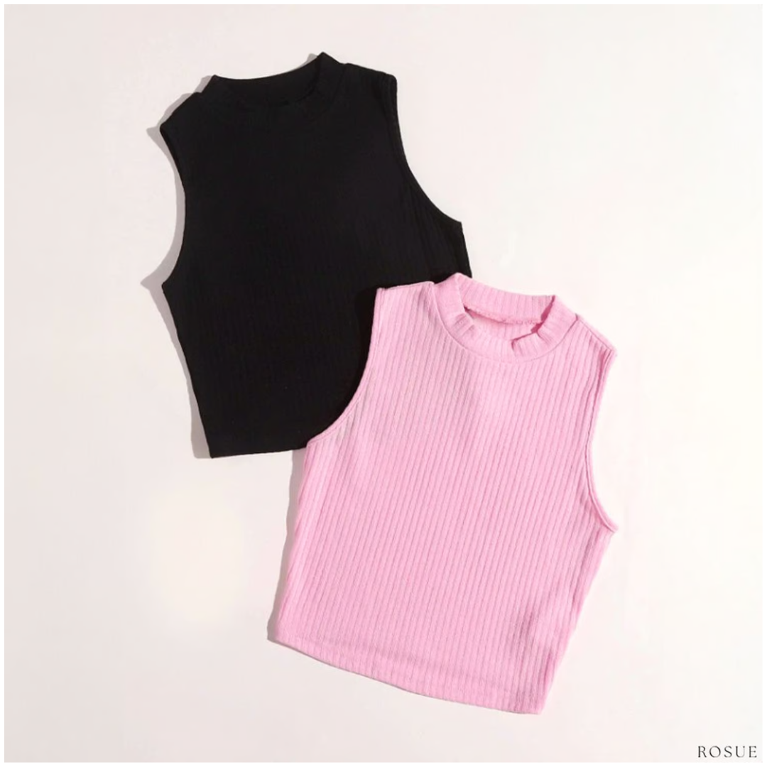 Polos básicos Top RIB Americano Pack x2